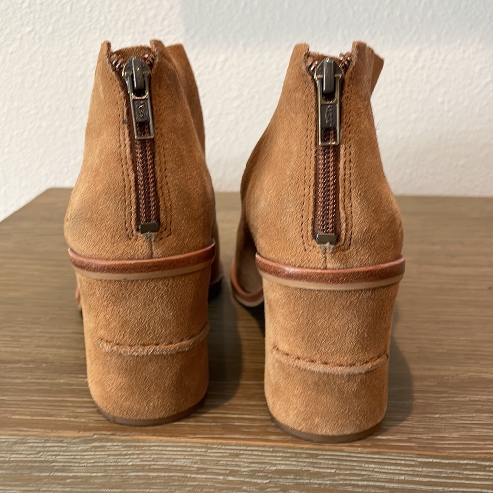 UGG Ginger Suede Open Toe Boots Size 8 - Picture 9 of 14